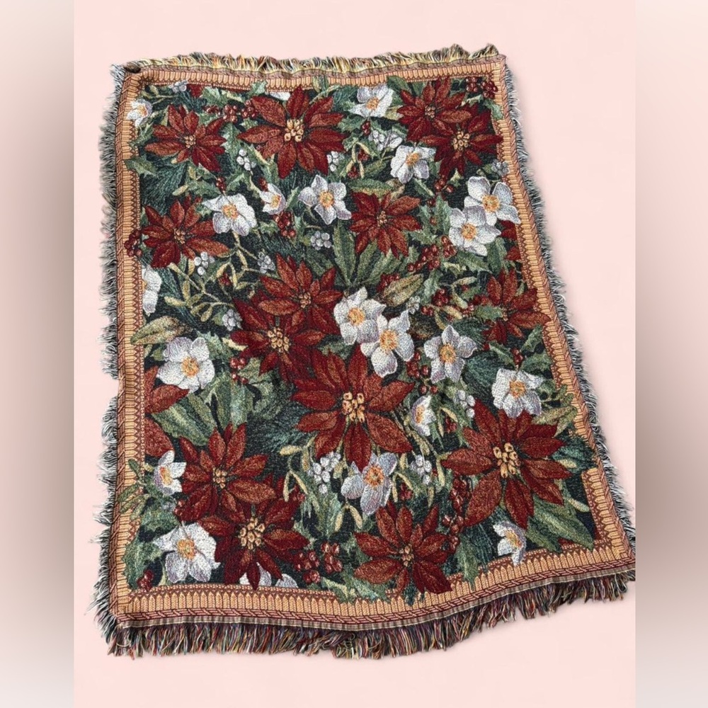 Floral Fall Tapestry Throw